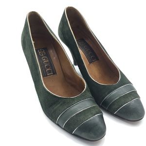 Vintage Gucci Green Pumps